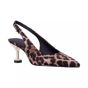 Katy Perry The Oceanview Leopard Satin Slingback Heels 10‎ NIB